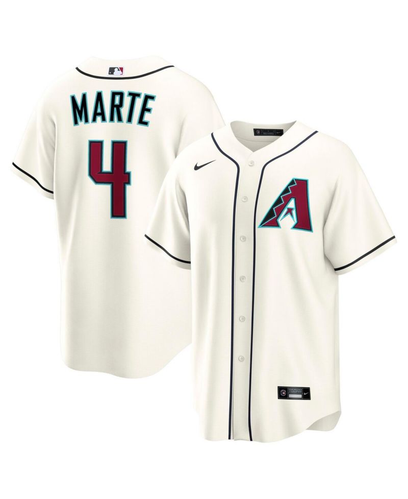 Men's Ketel Marte Cream Arizona Diamondbacks Home Replica Jersey