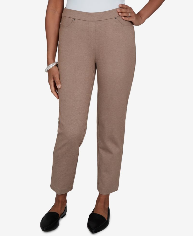 Petite Pull-On Mid-Rise Pants
