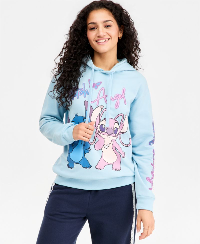 Juniors' Stitch Angel Graphic Hoodie