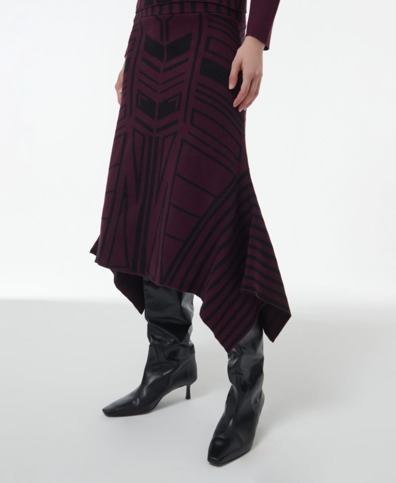 Women's Geometric Jacquard Handkerchief Skirt