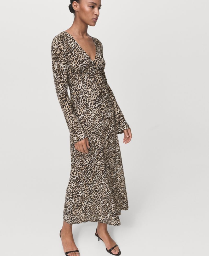 Women's Printed V-Neck Dress