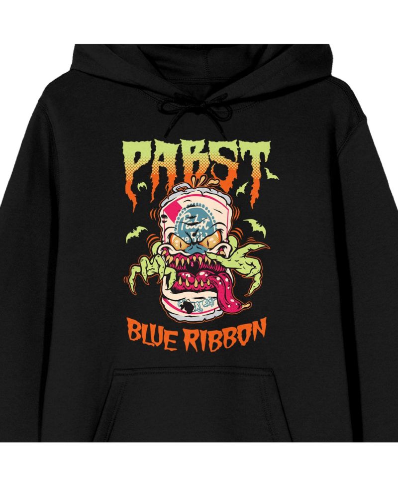 Men's Halloween theme can beer monster illustration on Adult Hoodie