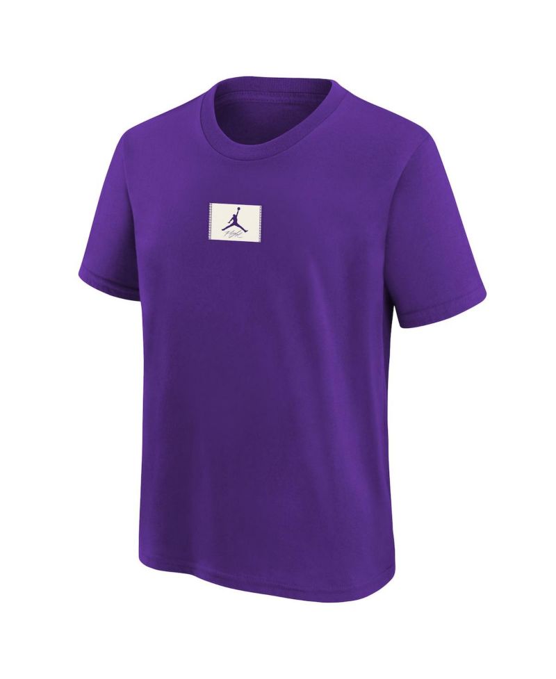 Big Boys and Girls Purple Los Angeles Lakers Courtside Statement 85 T-Shirt