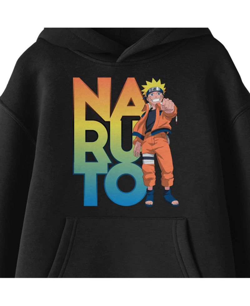 Classic Character Pointing With Ombre Text Youth Black Graphic