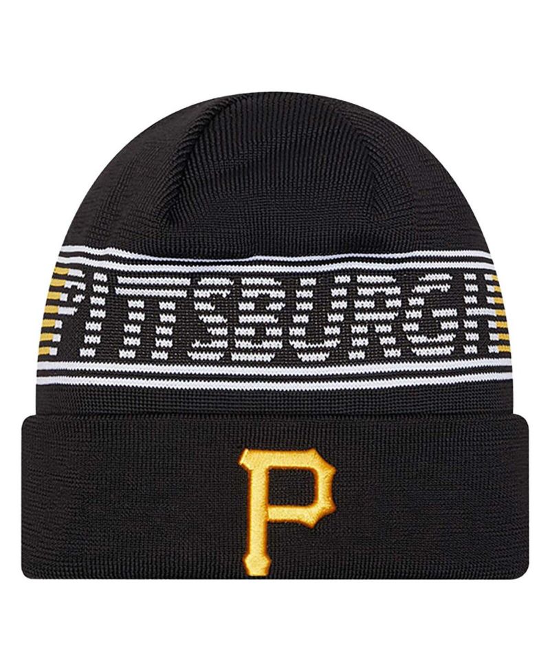 Men's Black Pittsburgh Pirates Authentic Collection Cuffed Knit Hat