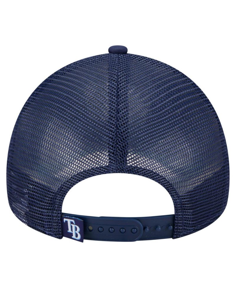 Men's Navy Tampa Bay Rays Distressed 9FORTY A-Frame Adjustable Trucker Hat