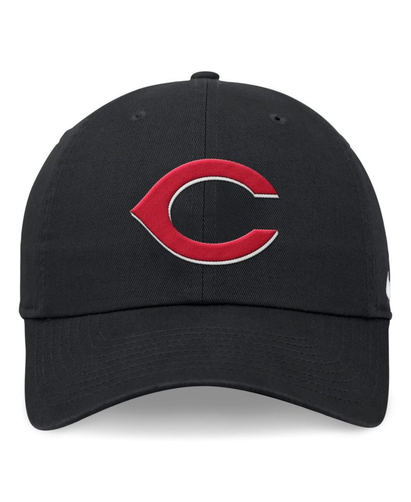 Men's Black Cincinnati Reds Club Adjustable Hat