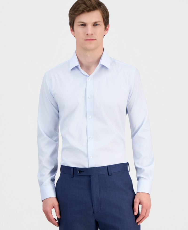 Men's Slim-Fit Performance Four-Way Stretch Dress Shirt