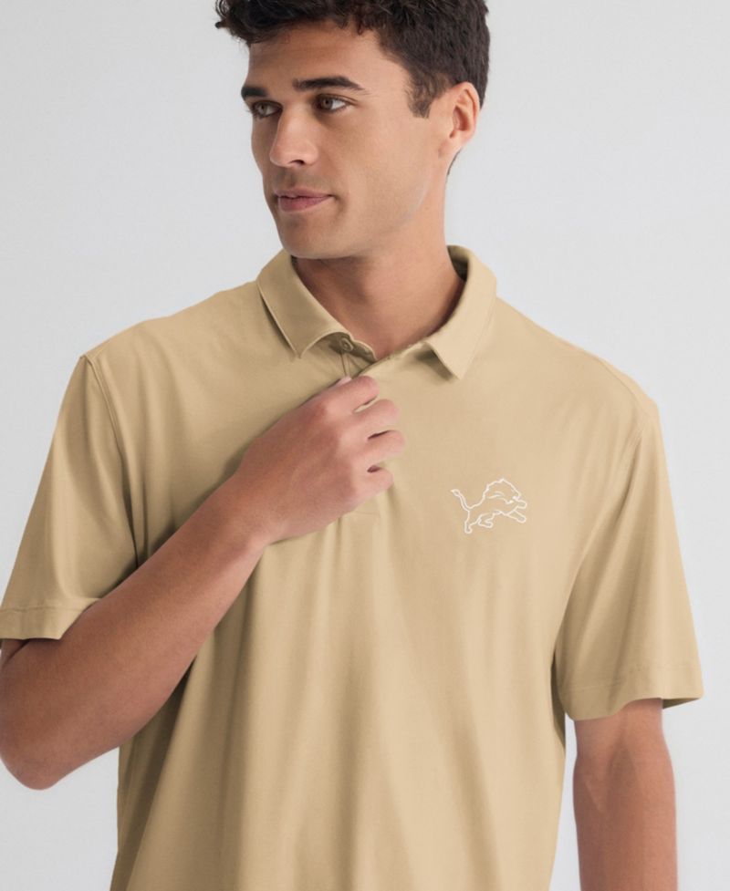 Men's Tan Detroit Lions Clutch Polo Shirt