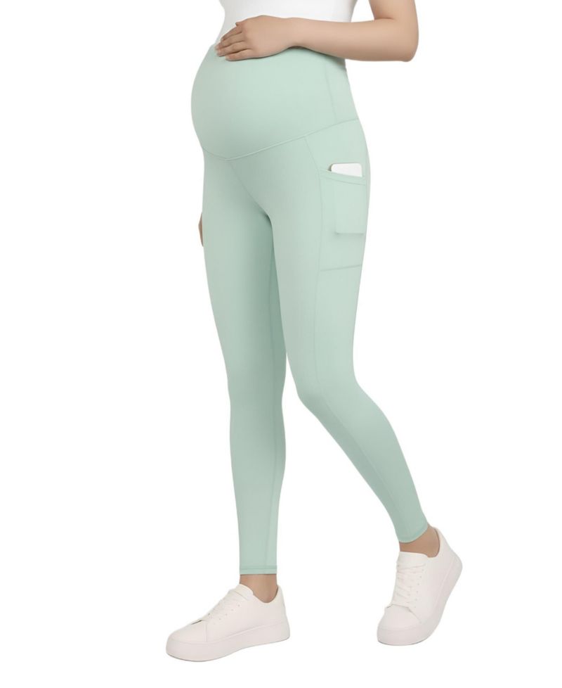 Women's Motherhood Over the Belly Side Pocket Active Leggings