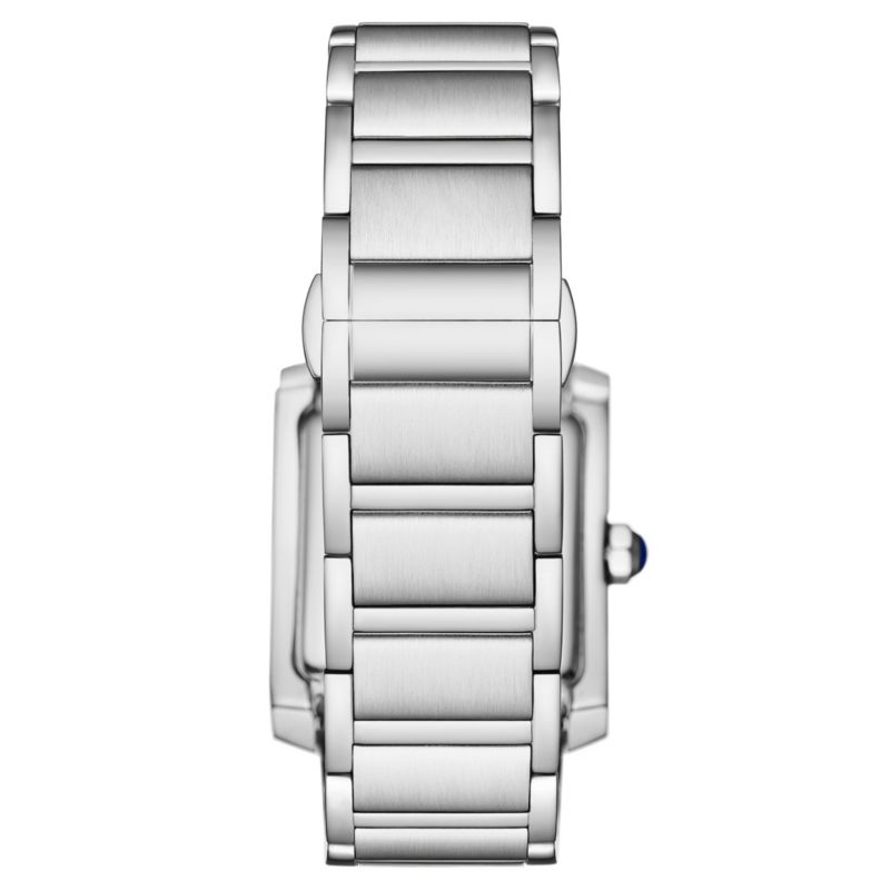 Elan Women s Rectangular Quartz Watch, Black Dial, Silver-Tone Stainless Steel Bracelet, Roman Numeral Dial and Date
