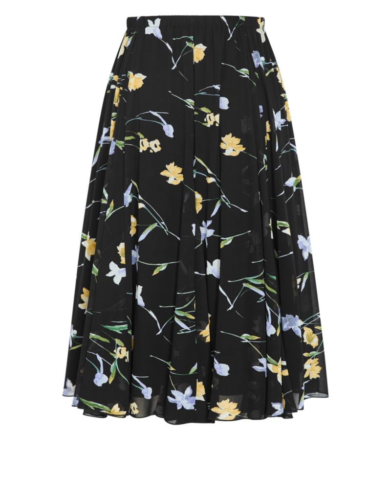 Plus Size Serene Petal Print Skirt