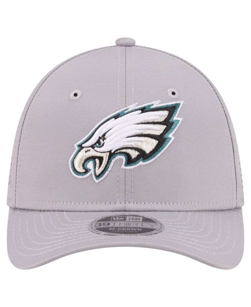 Men's Gray Philadelphia Eagles 39THIRTY M-Crown Flex Fit Hat