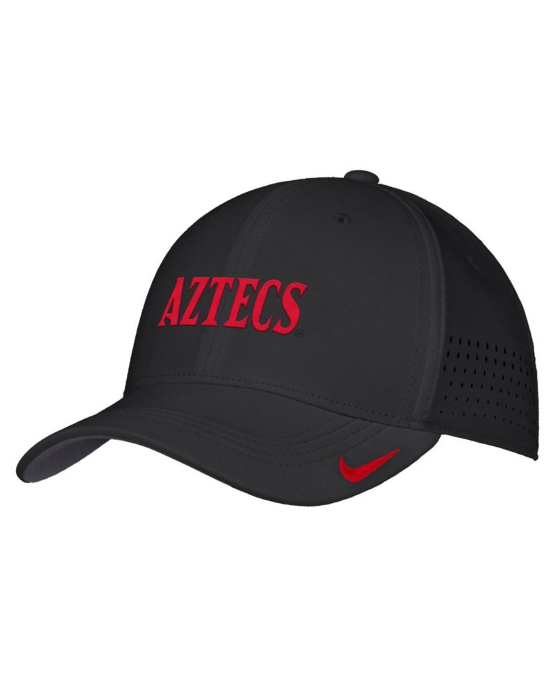 Men's Black San Diego State Aztecs 2026 On-Field AeroBill SwooshFlex Dri-FIT Hat