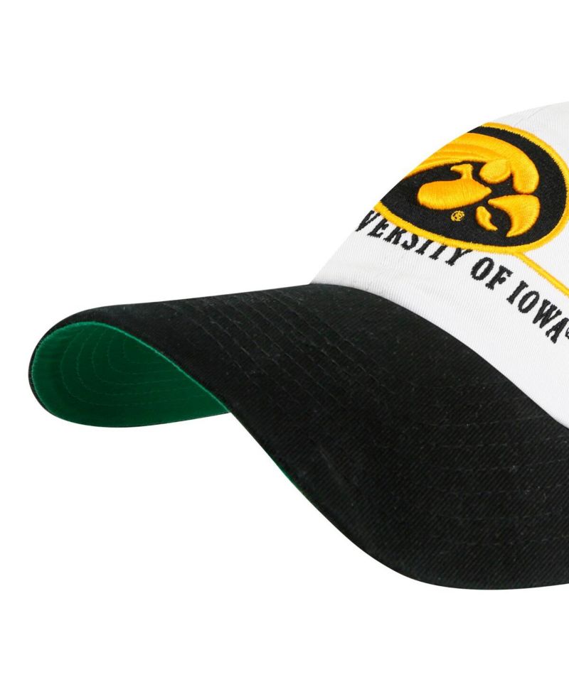 Men's White Iowa Hawkeyes Gridiron Clean Up Adjustable Hat