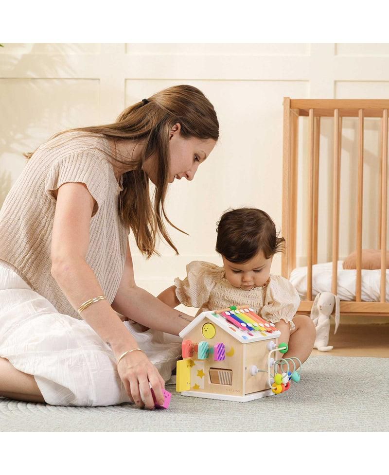 9-in-1 Wooden Activity Cube - Montessori Baby Activity Center