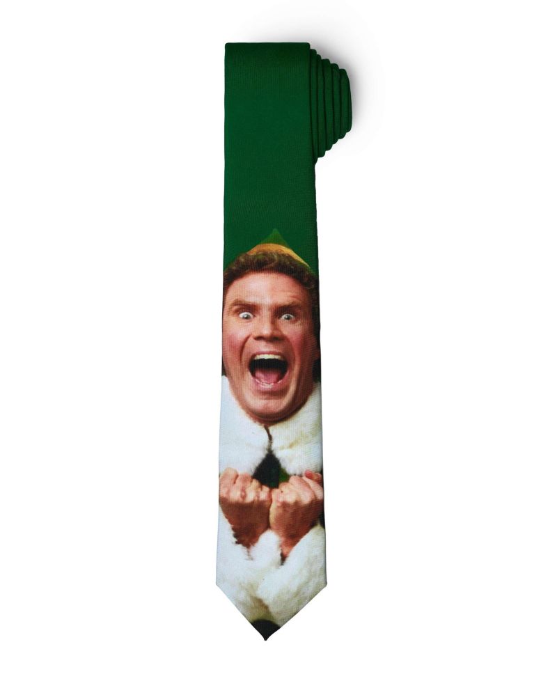 Men's Elf Tie - Christmas Necktie - Formal And Casual - Including 1 Tie - Multicolor