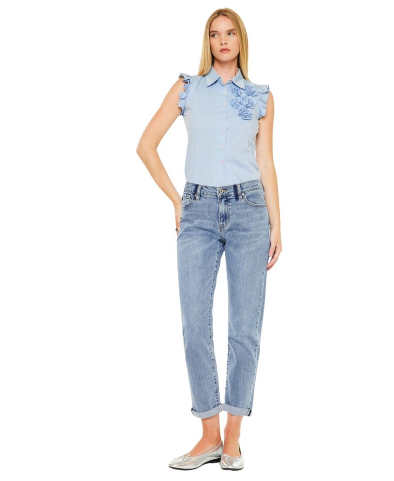 Women's Lindsey Mid Rise Slim Boyfriend Jeans