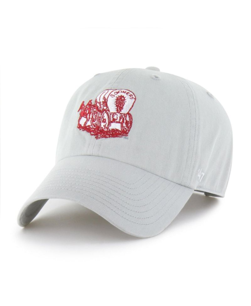 Men's '47 Gray Oklahoma Sooners Vault Clean Up Adjustable Hat