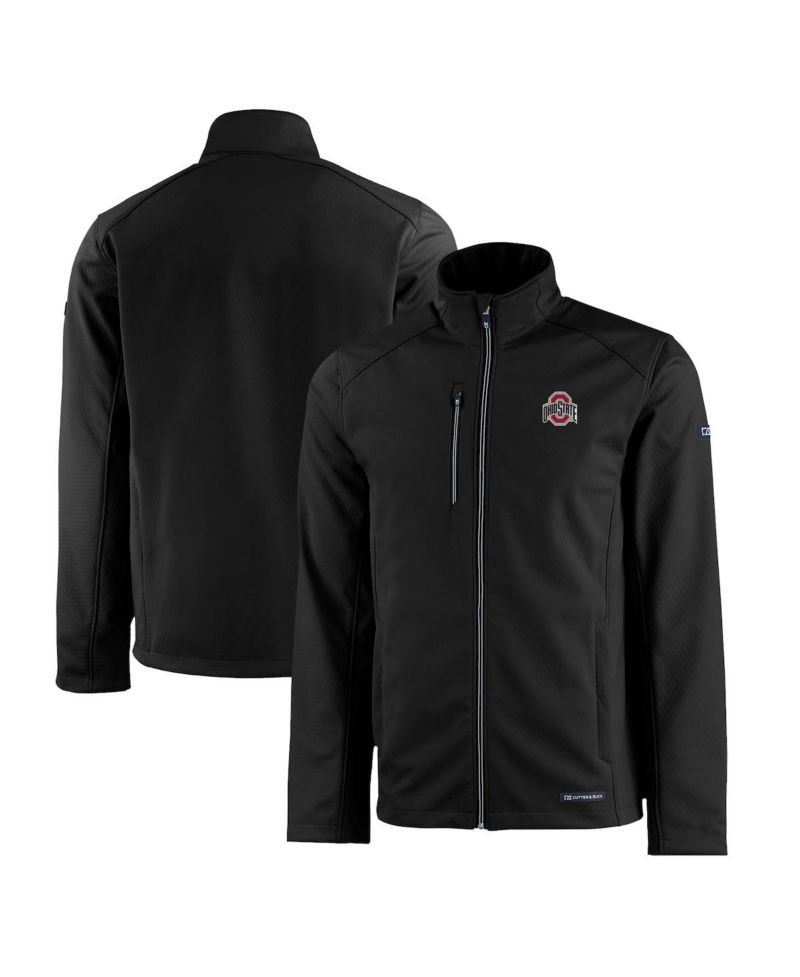 Men's Black Ohio State Buckeyes Primary Logo Evoke Eco Softshell Full-Zip Jacket