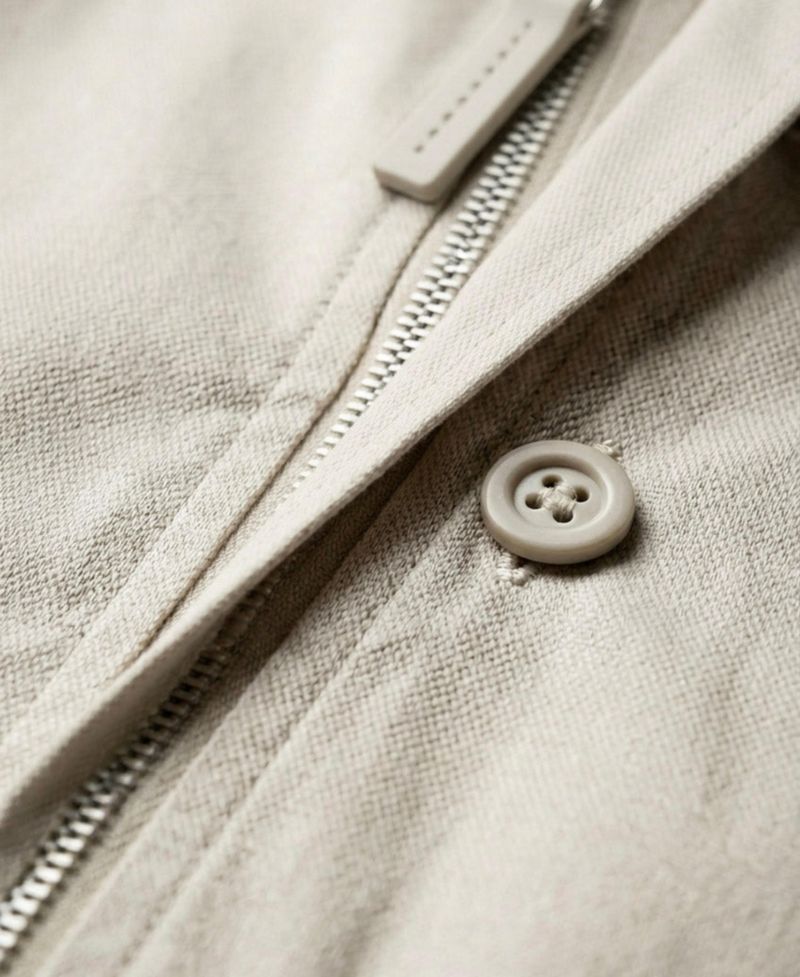 Men's Long Sleeve Stand-Collar Zip-Front Jacket