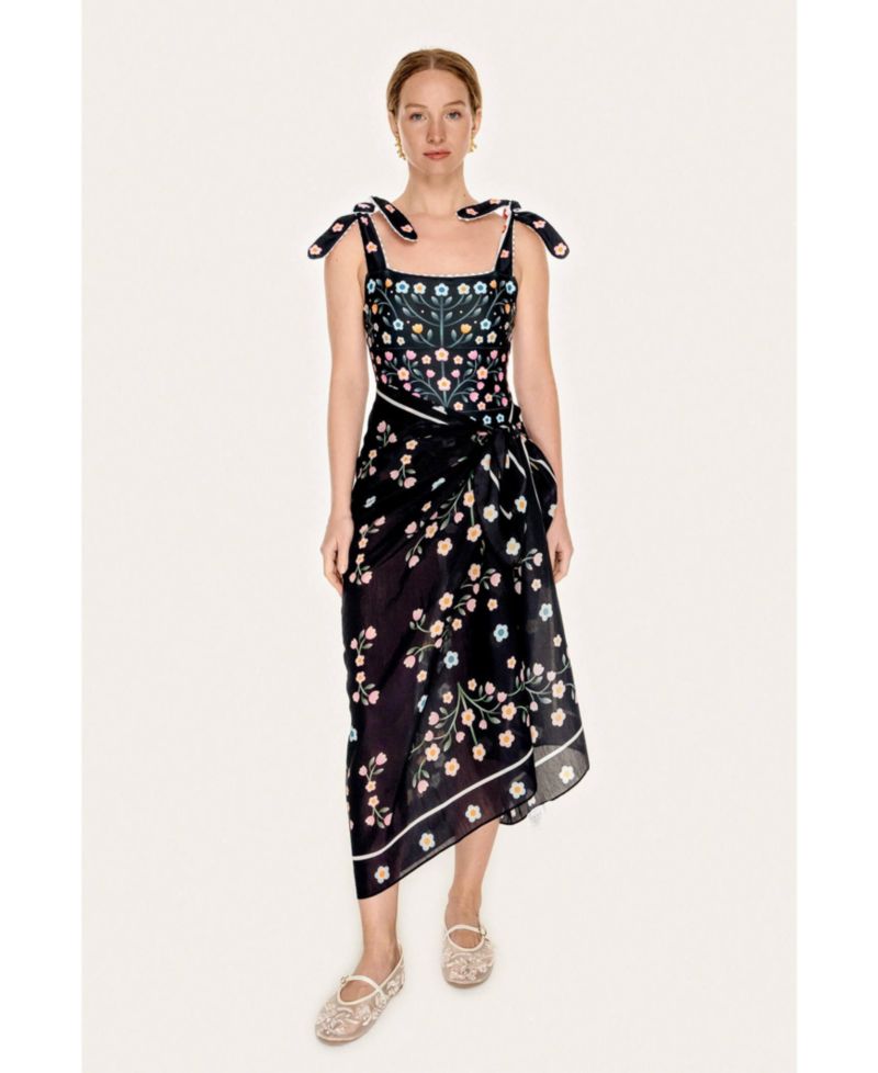 Women's Beach Sarong Wrap - Night Garden