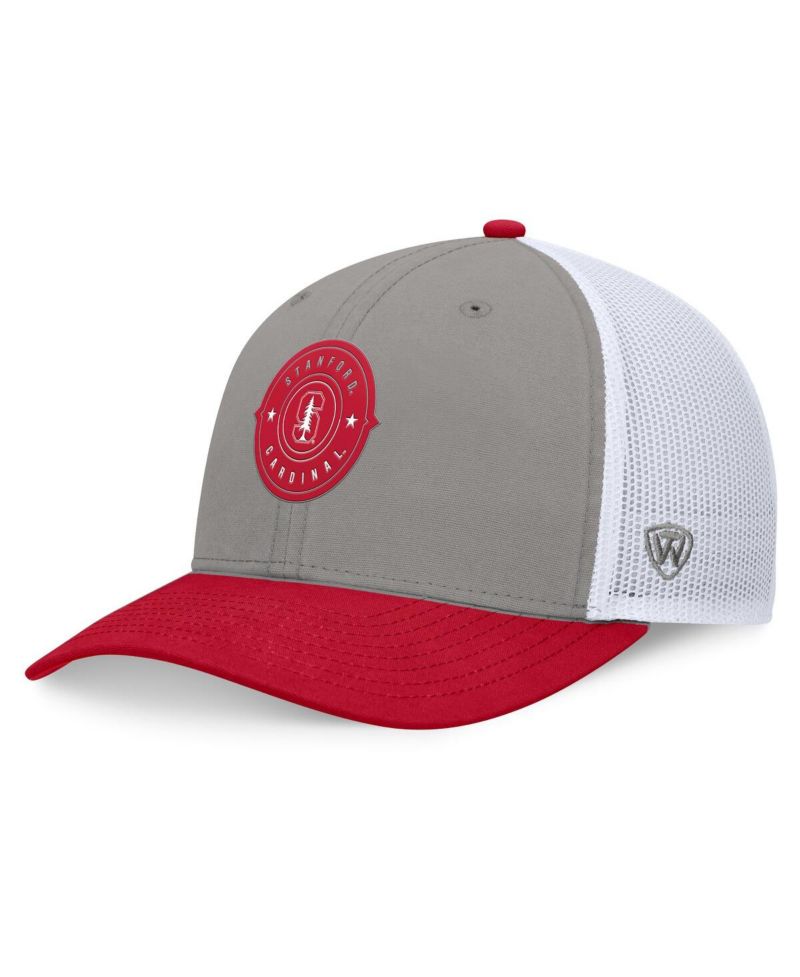 Men's Gray/Cardinal Stanford Cardinal Rob Trucker Adjustable Hat