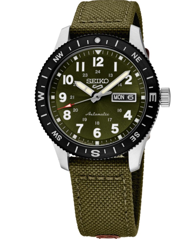 Men's 5 Sports Green Nylon Strap Watch 41mm
