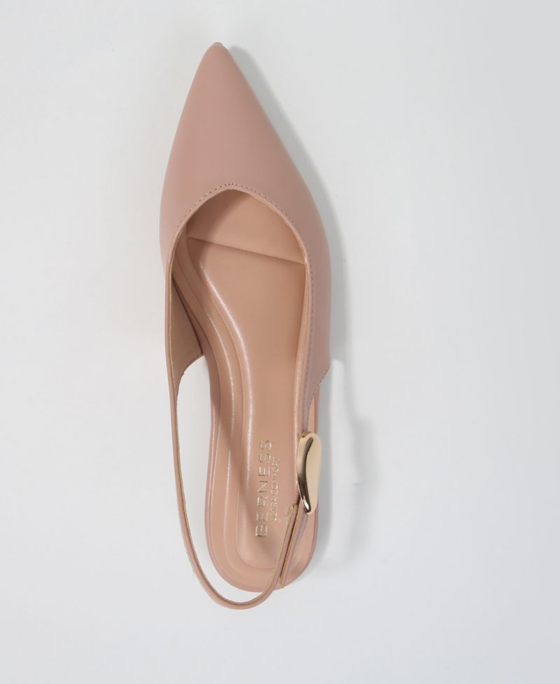 Women's Reed Slingback Flats with Gold-Tone Accent