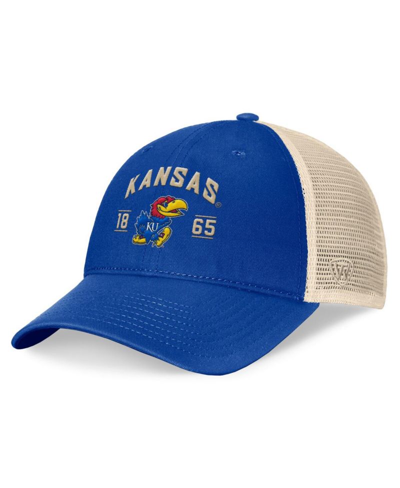 Men's Royal Kansas Jayhawks Heritage Waylon Trucker Adjustable Hat