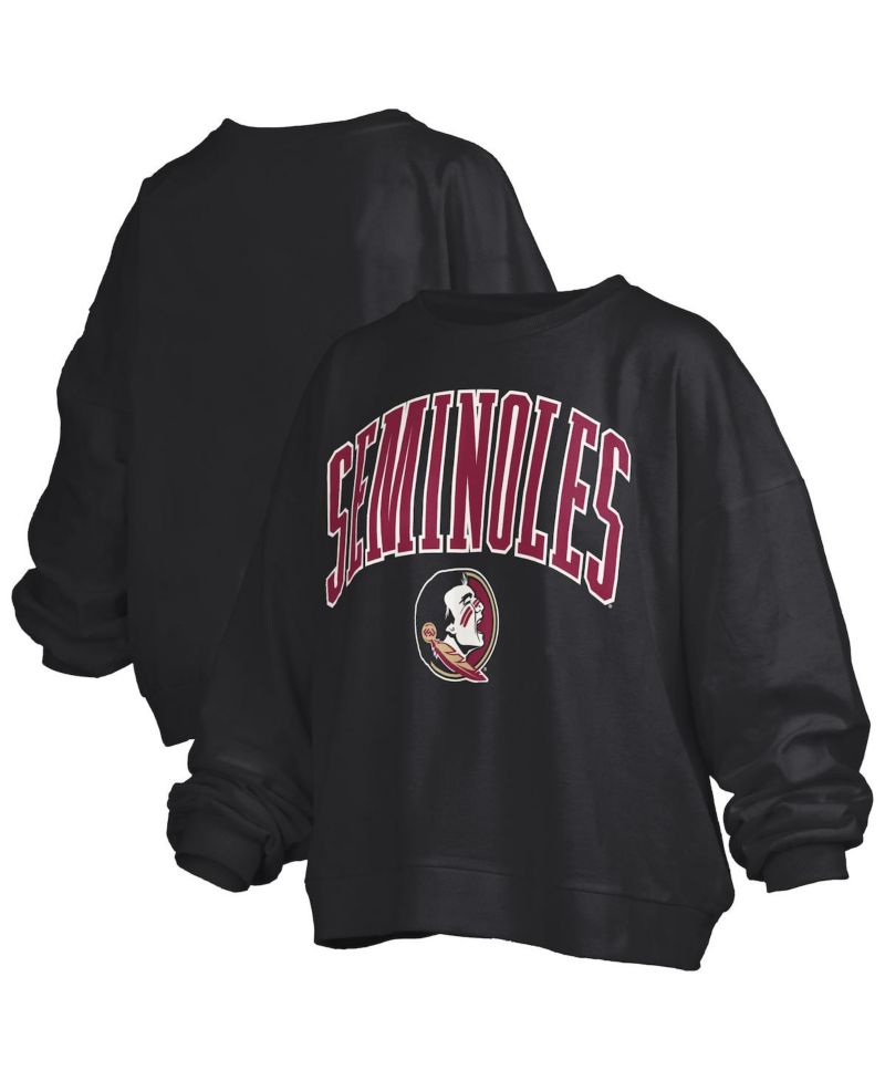 Women's Black Florida State Seminoles Janise Fleece Sweatshirt