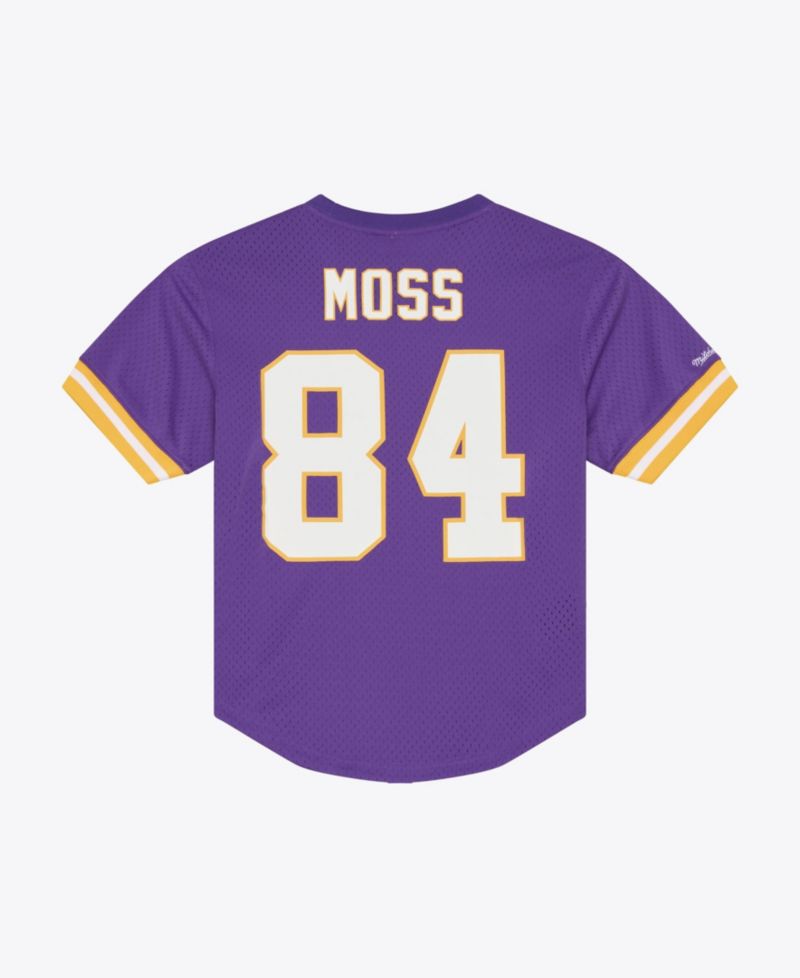 Men's Randy Moss Purple Minnesota Vikings Retired Player Name & Number Mesh Top