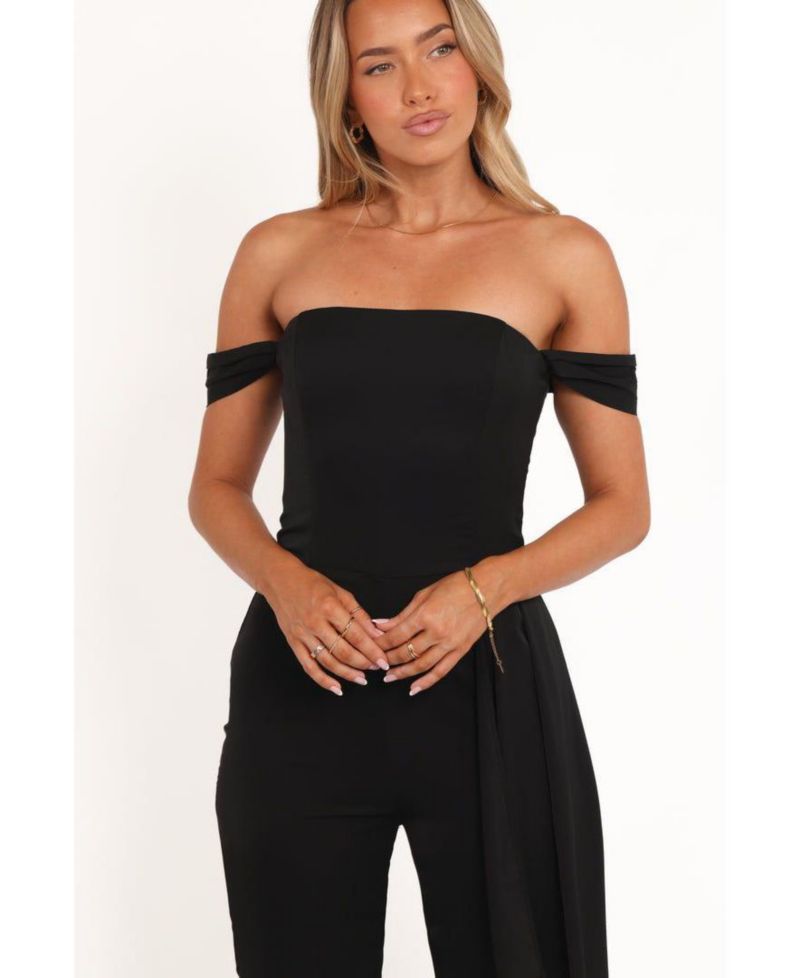 Women's Jenny Off Shoulder Jumpsuit - Black