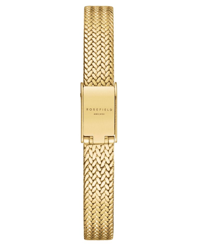 Mini Octagon Women's Gold Tone Stainless Bracelet Watch 18.5mm