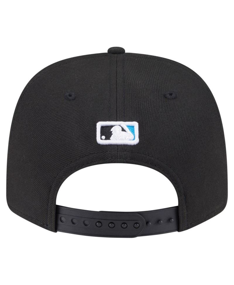 Men's Black Miami Marlins Player Replica 9SEVENTY Adjustable Hat