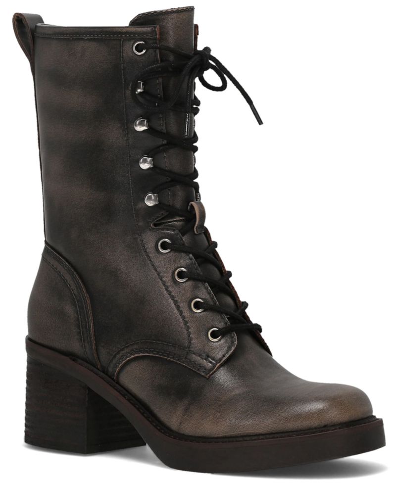 Women's Fynn Block Heel Lace Up Combat Booties
