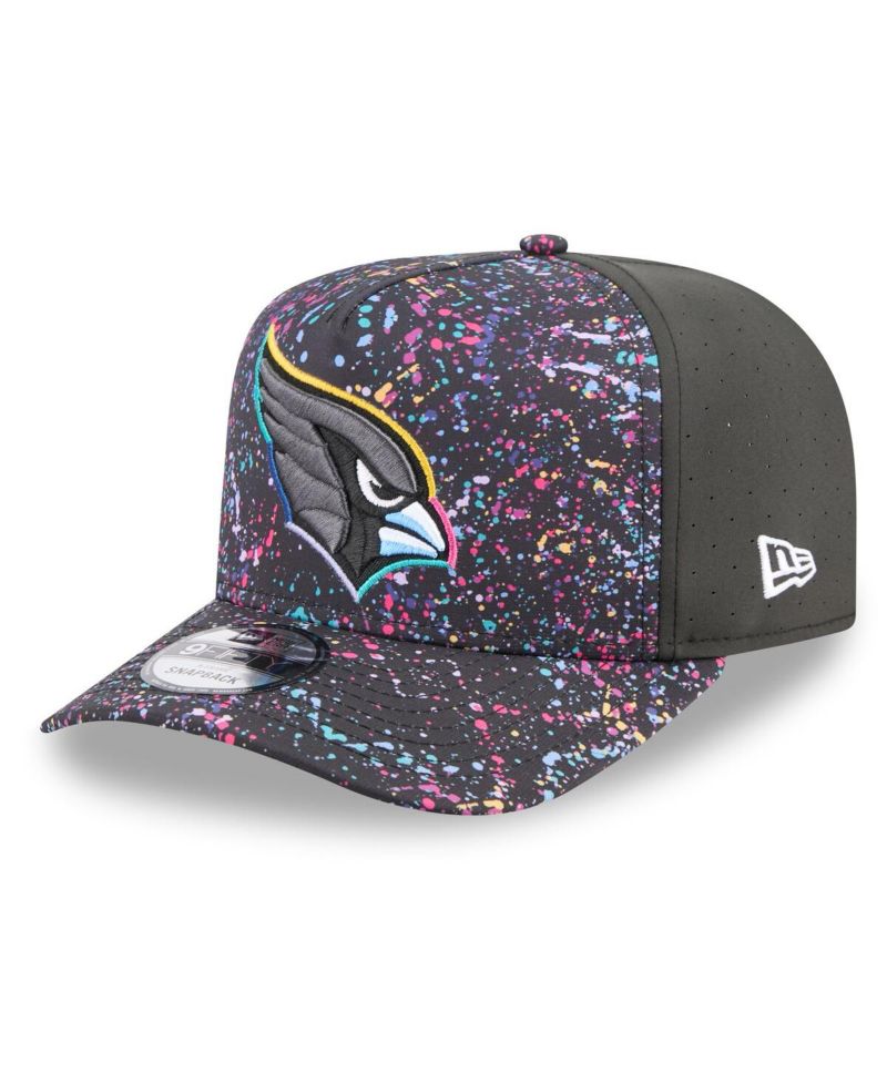 Men's Black Arizona Cardinals 2025 NFL Crucial Catch A-Frame 9FIFTY Snapback Hat