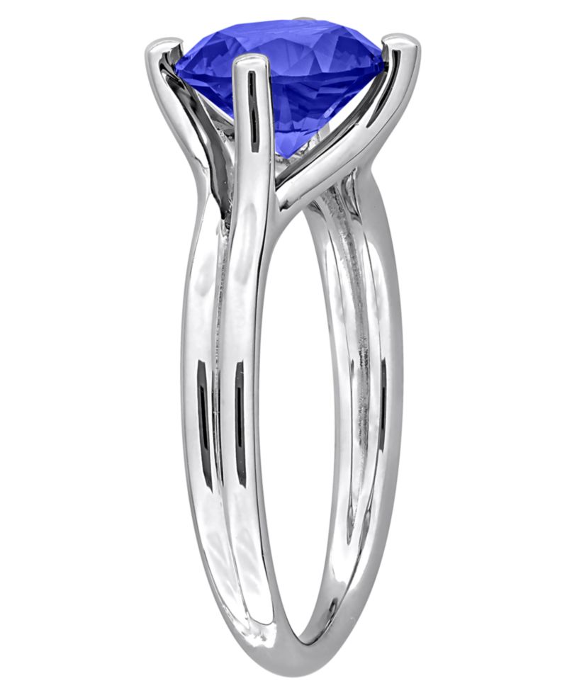 Lab Grown White Sapphire (2 ct. t.w.) Ring in Sterling Silver (Also Available in Ruby & Blue Sapphire)
