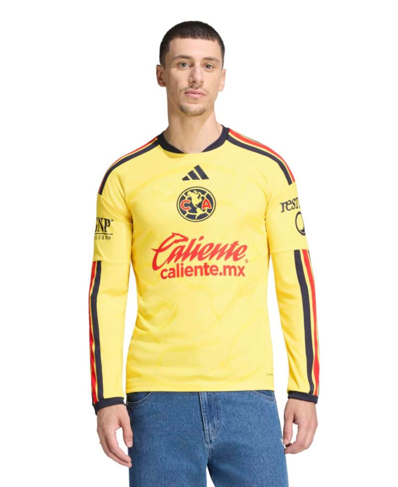 Men's Black Club America 2026/27 Home Replica Long Sleeve Jersey