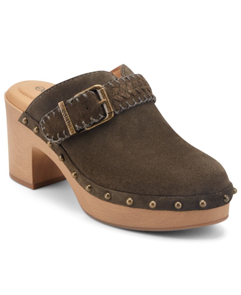 Women's Gilly Suede Studded Block Heel Clogs