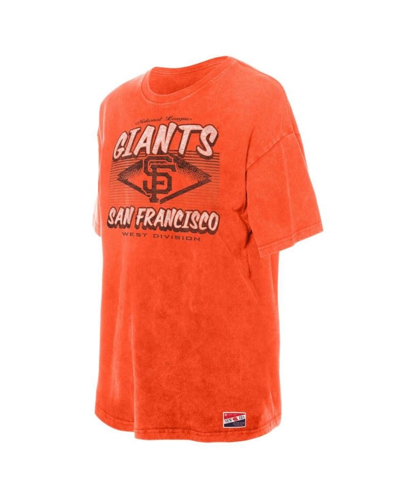 Women's Orange San Francisco Giants Mineral Wash Oversized T-Shirt