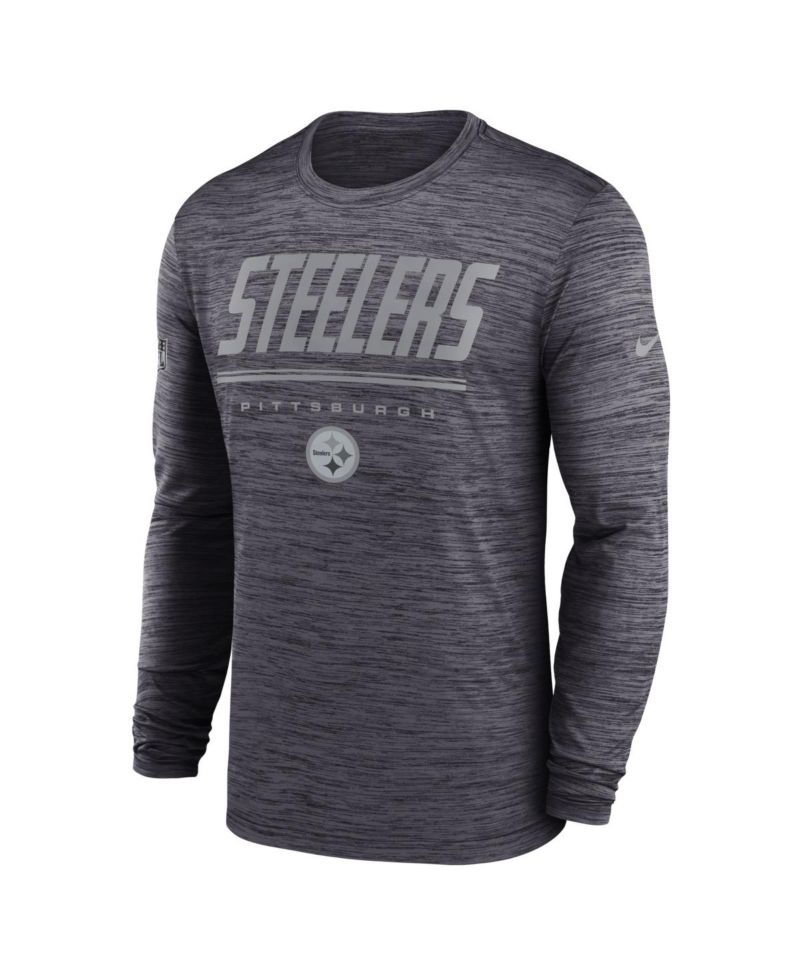 Men's Black Pittsburgh Steelers Sideline Offensive Transition Velocity Dri-FIT Long Sleeve T-Shirt
