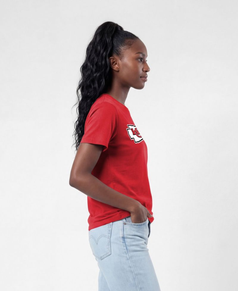 Women's Kansas City Chiefs Crewneck Short-Sleeve Cotton-Blend T-Shirt