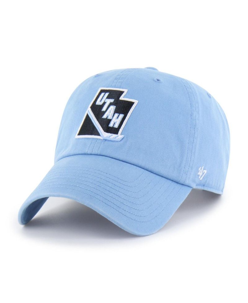 Men's Light Blue Utah Mammoth Alternate Logo Clean Up Adjustable Hat