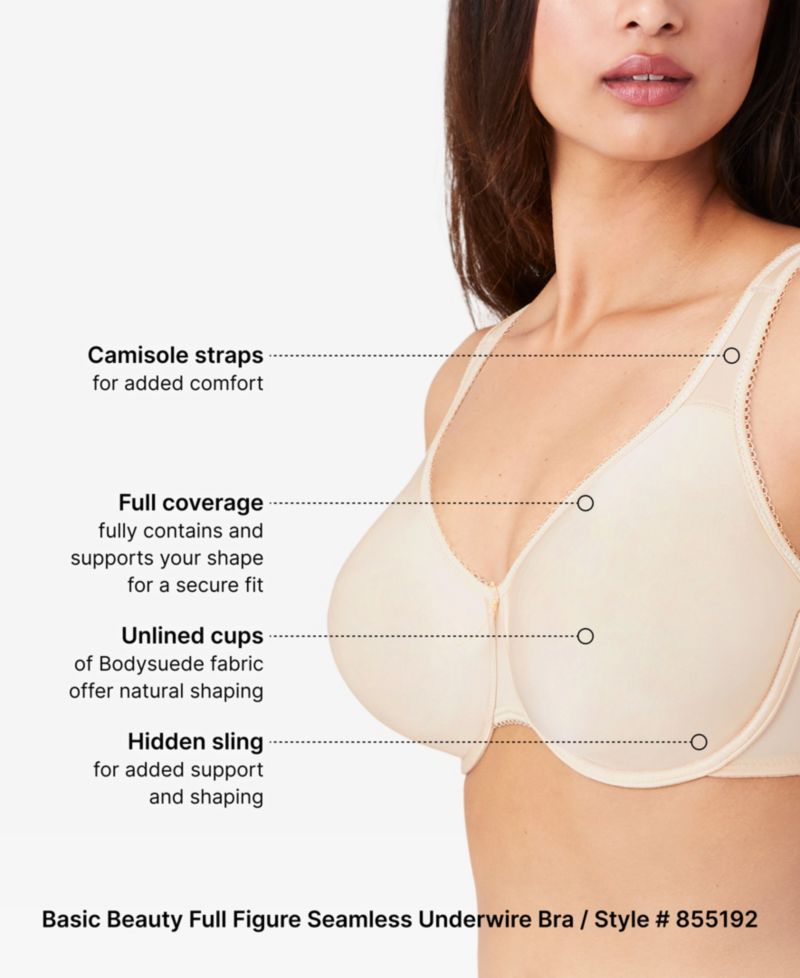 Women's Basic Beauty Full-Figure Underwire Bra 855192, Up To H Cup