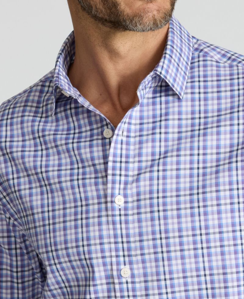 Men's Regular Fit Wrinkle-Free Cotton Tek Winterfield Button Up Shirt
