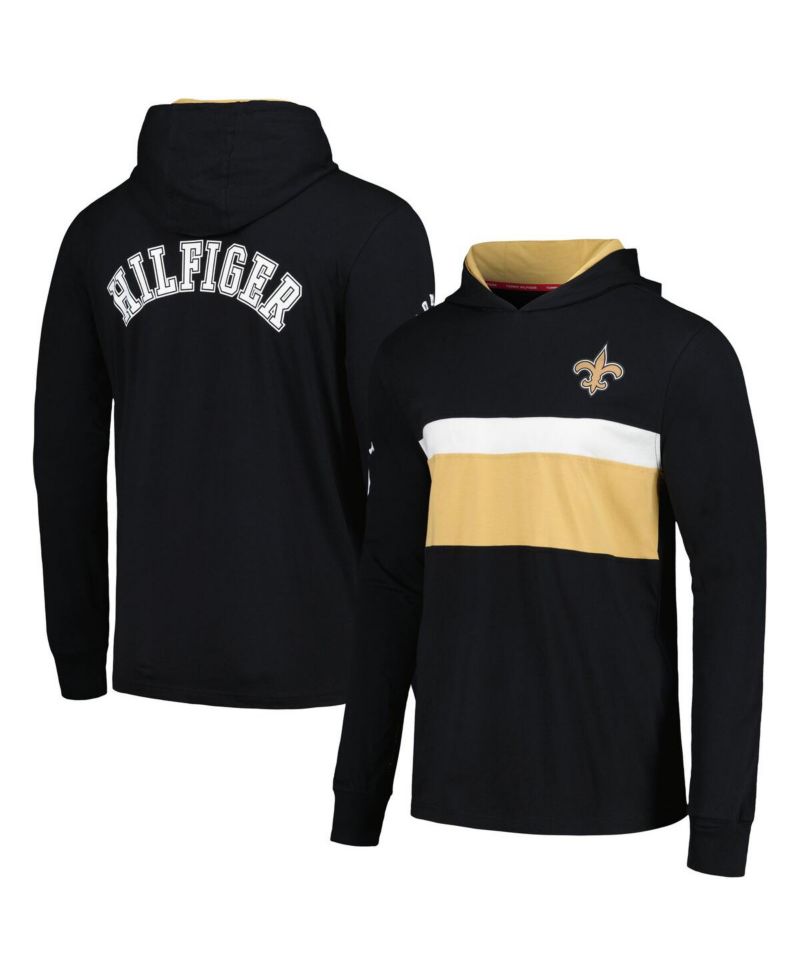 Men's Black New Orleans Saints Morgan Long Sleeve Hoodie T-shirt
