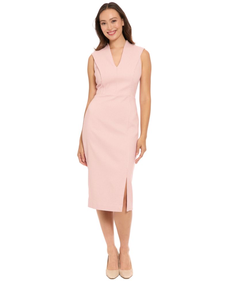 Women's V-Neck Pleated Dress