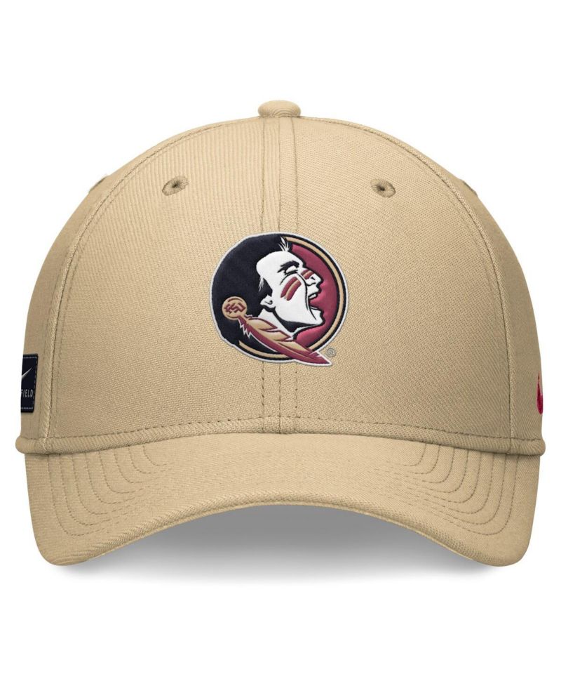 Men's Gold Florida State Seminoles 2024 On-Field Swoosh Flex Hat