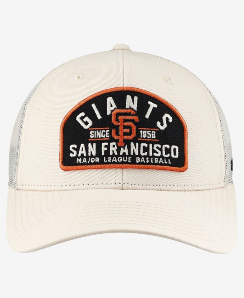 47 Brand Men's Cream San Francisco Giants Leland Adjustable Trucker Hat